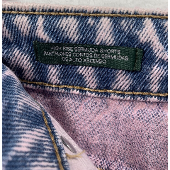 WILD FABLE Women's Pink Distressed High Rise Cut-Off Bermuda Jean Shorts Sz 4 - Picture 4 of 8